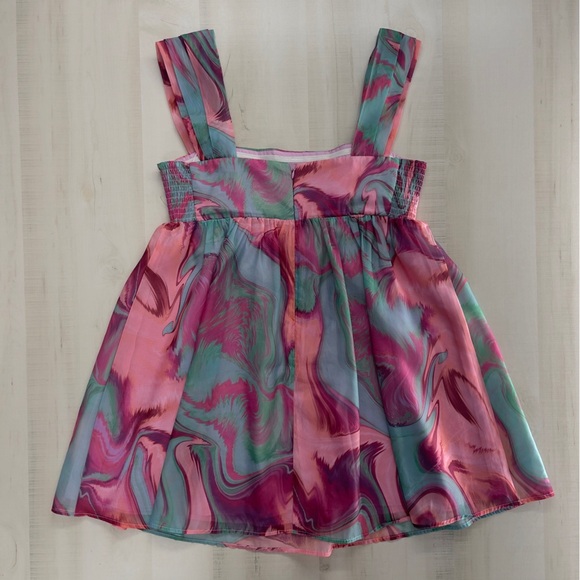 AMANDA UPRICHARD revolve Cindylou printed babydoll dress pink event weekend L - Picture 8 of 9